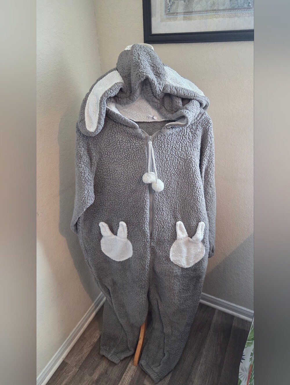 Plush Bunny Onesie Costume One Size